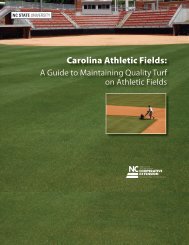 Carolina Athletic Fields: - TurfFiles - North Carolina State University