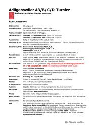 Adligenswiler A3/B/C/D-Turnier - Badminton Swiss Series