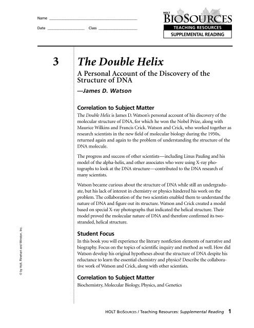 The Double Helix Book Report Worksheet.pdf