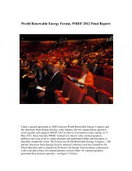 World Renewable Energy Forum, WREF 2012 Final Report: