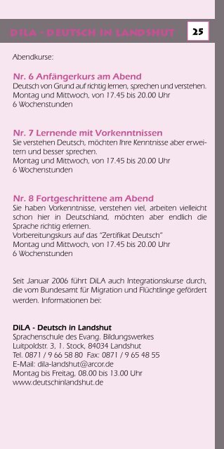 Evangelische Erwachsenenbildung Landshut - Evangelisches ...