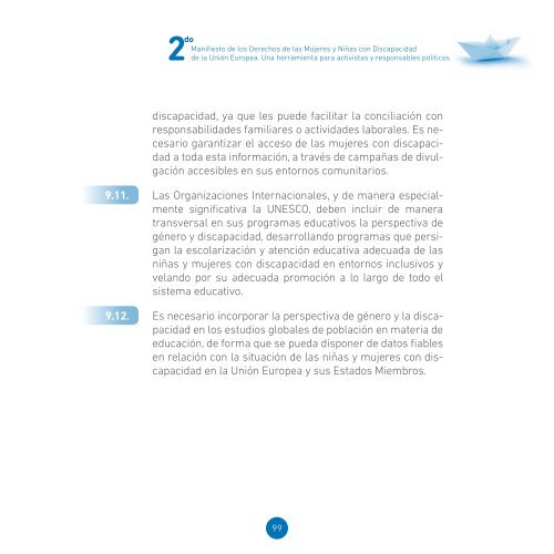 2º manifiesto derechos mujeres y niñas con discapacidad de ... - Once