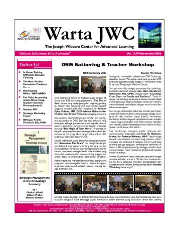 Warta JWC (Nov'06).FH11 - binus university