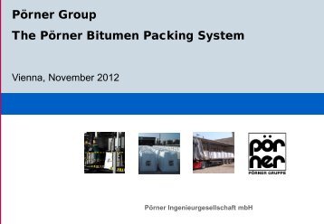 Pörner Bitumen Packing System - Pörner Group