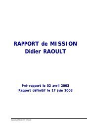 RAPPORT de MISSION Didier RAOULT - Marseille, Maladies ...