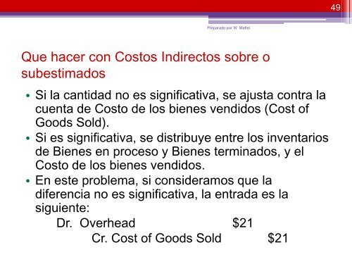 Costo de los Bienes Vendidos - departamento de contabilidad