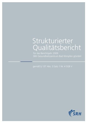Qualitätsbericht Bad Wimpfen - SRH Kliniken GmbH