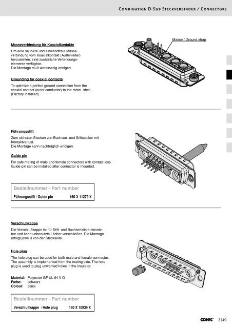 Bestellnummern â Part numbers