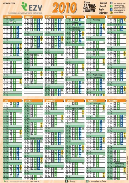ABFUHR- TERMINE - EZV