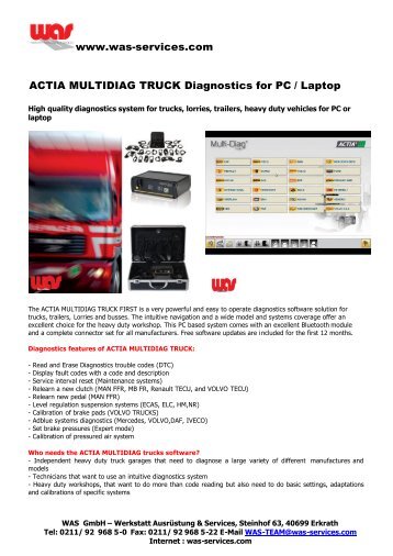 ACTIA MULTIDIAG TRUCK Diagnostics for PC