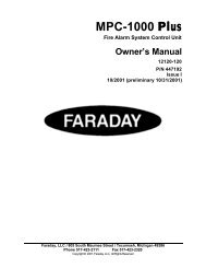 MPC-1000 Plus Fire Alarm System Control Unit Owner's ... - Faraday