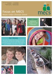 Focus on MECS - Mount Evelyn Christian School