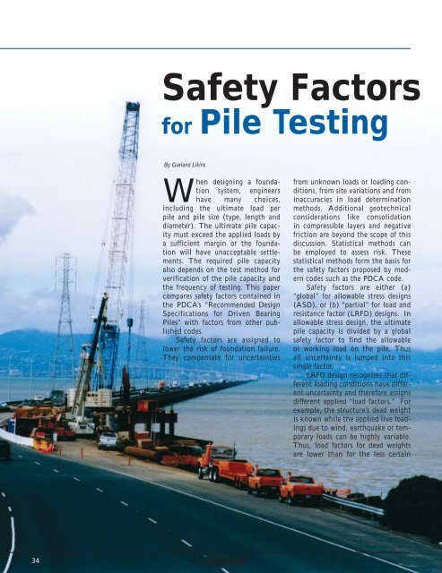 Safety Factors - Pile Driving Contractors Association