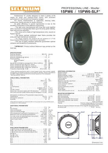 15PW6 I - Rev.01-08-07 - Ing.cdr - jbl selenium