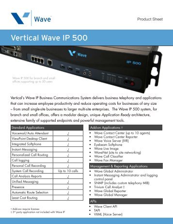 Wave IP 500 - Vertical