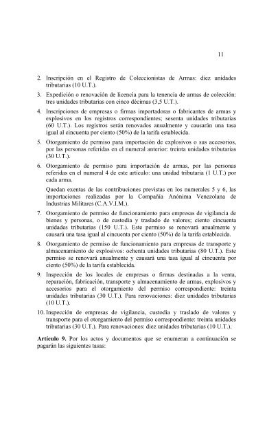 Ley de Timbre Fiscal - Servicio AutÃ³nomo de ContralorÃ­a Sanitaria