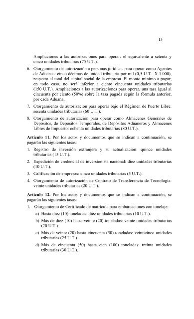 Ley de Timbre Fiscal - Servicio AutÃ³nomo de ContralorÃ­a Sanitaria