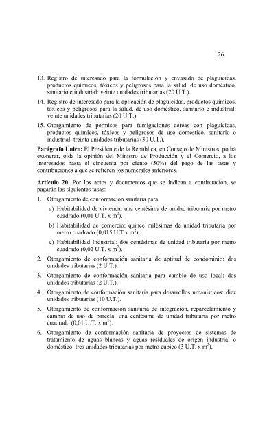 Ley de Timbre Fiscal - Servicio AutÃ³nomo de ContralorÃ­a Sanitaria