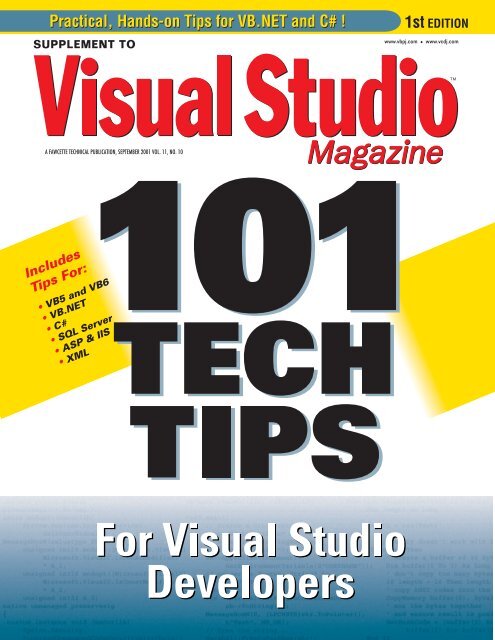 101 Tech Tips - Visual Studio Magazine - One-Stop Source Shop