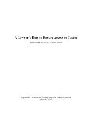 A Lawyer's Duty to Ensure Access to Justice - The Advocates' Society