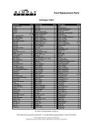 Ford Replacement Parts - Simply-Parts
