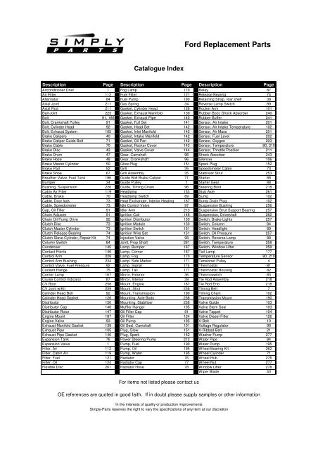 Ford Replacement Parts - Simply-Parts