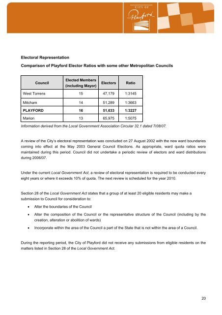 Annual Report 2006/07 (3841 kb) - City of Playford - SA.Gov.au