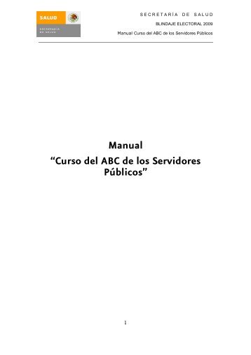 Manual “Curso del ABC de los Servidores Públicos”
