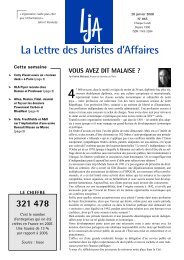 La Lettre des Juristes d'Affaires - le cercle du barreau