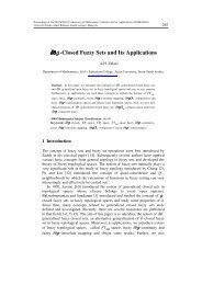 Î´Î¸ -Closed Fuzzy Sets and Its Applications - UTAR Research Portal