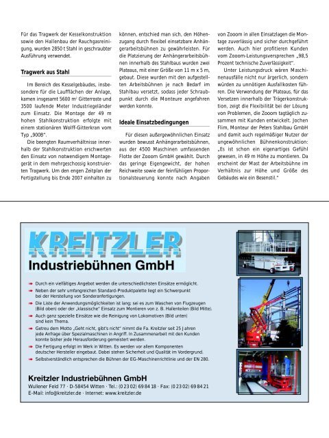 KRAN- EBETECHNIK - NFM Verlag Nutzfahrzeuge Management