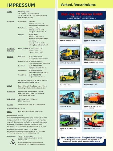 KRAN- EBETECHNIK - NFM Verlag Nutzfahrzeuge Management