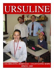 celebrating heritage - Ursuline Academy