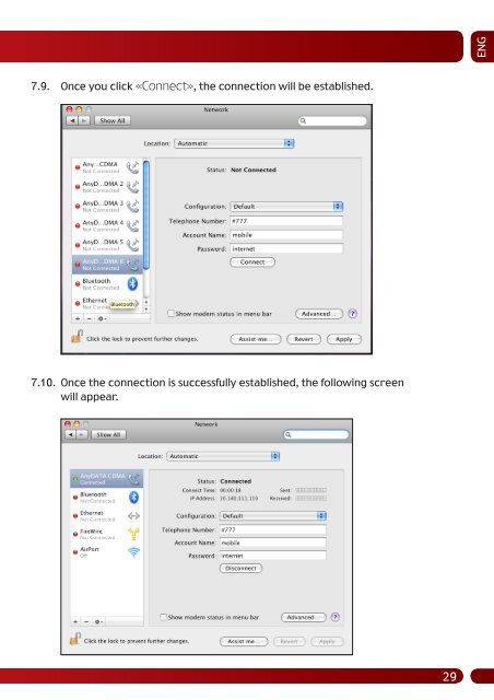 "MTS Connect" for Mac OS version 1, September