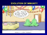 Lecture Evolution of Immunity.pdf - School of Life Sciences