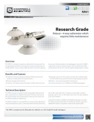 NR01 Net Radiometer - Campbell Scientific Australia