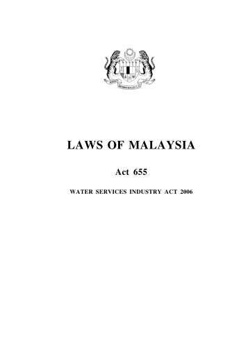 LAWS OF MALAYSIA Act 655 - Suruhanjaya Perkhidmatan Air Negara