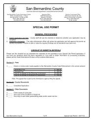 Special Use Permit - San Bernardino County