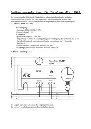 Bedienungsanleitung fÃ¼r Impulswandler IW01 - JUNDES - Kaiser