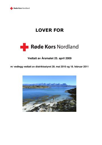 Lover for Nordland RÃ¸de Kors m/vedlegg, gjeldende pr. 2011