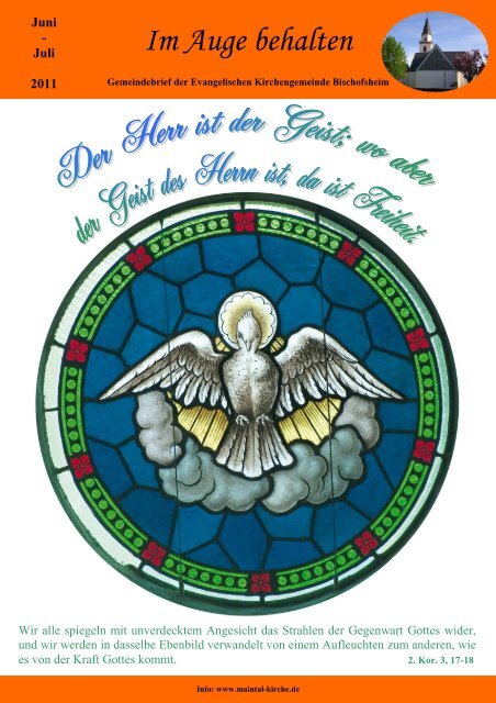 Juni Juli 2011 Evangelischen Kirchengemeinden Maintal