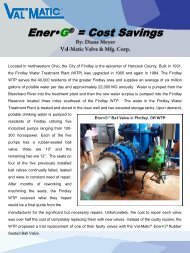 Ener•G® = Cost Savings - Val-Matic Valve and Manufacturing Corp.