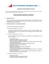 INSURANS MARIN KARGO - Multi-Purpose Insurans Bhd