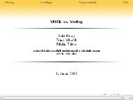 VHDL vs. Verilog - Weblearn.hs-bremen.de - Hochschule Bremen