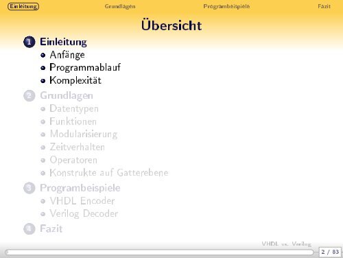VHDL vs. Verilog - Weblearn.hs-bremen.de - Hochschule Bremen