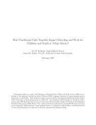 How Conditional Cash Transfers Impact Schooling and Work for ...