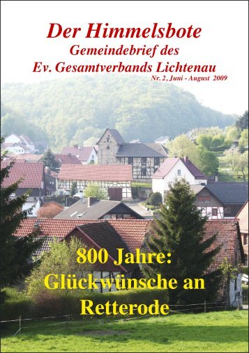 800 Jahrfeier Retterode - Evangelische Kirchengemeinde ...