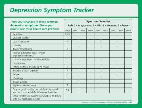 Depression Symptom Tracker - PfizerPro