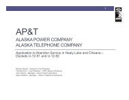 Healy Lake and Chisana - Alaska Power and Telephone Company