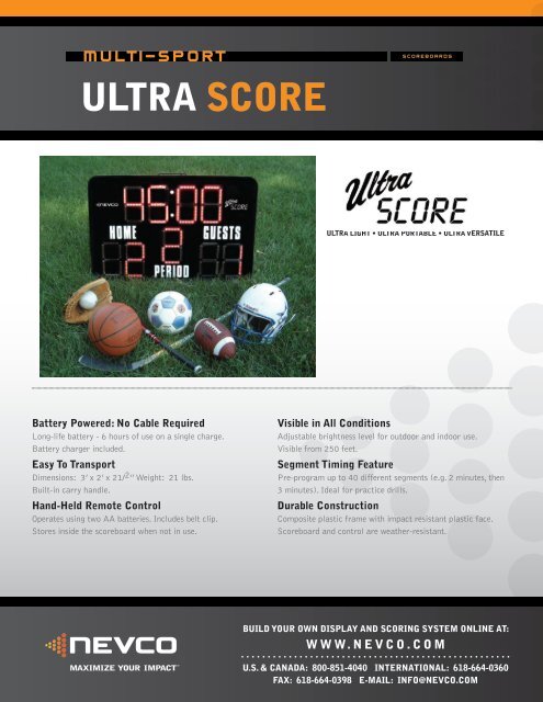 ULTRA SCORE - Nevco